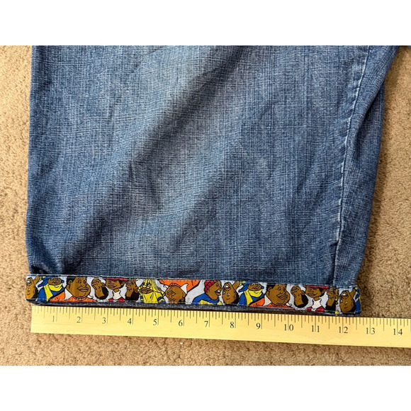 Vintage Platinum Fubu Fat Albert Jean Shorts Jorts Men 38x14 Collaboration RARE - Picture 9 of 11